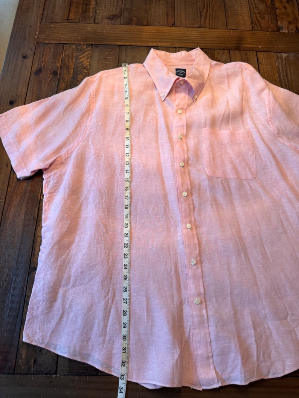 Brooks Brothers Short-Sleeve. Barid McNutt Linen Sports Shirt. Size 3XL. - Picture 6 of 8